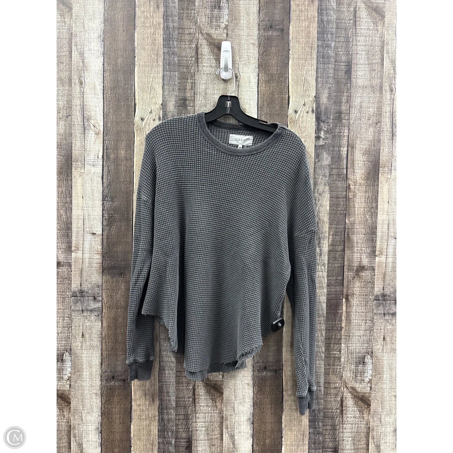 Top Long Sleeve By The Great. In Grey, Size: S
