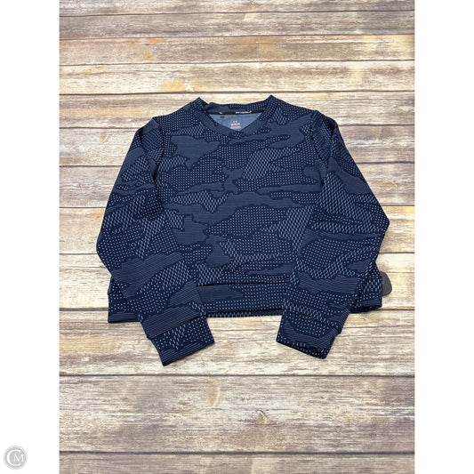 Athletic Top Long Sleeve Crewneck By Under Armour In Blue, Size: M