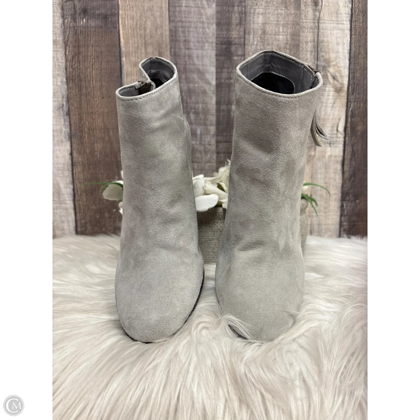 Boots Ankle Heels By Cole-haan In Grey, Size: 7.5