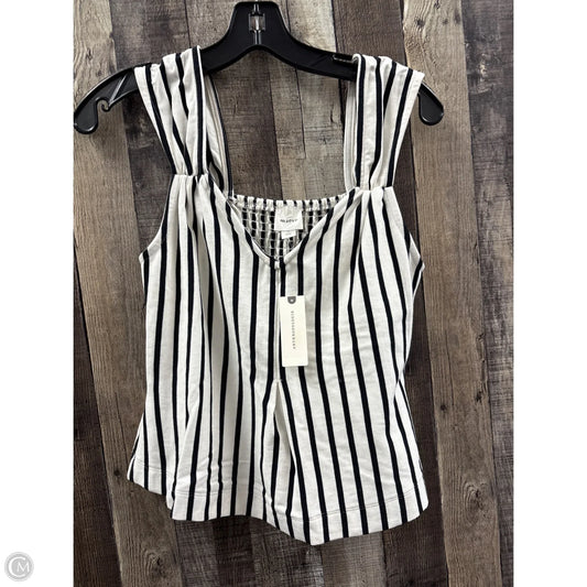 Top Sleeveless By Maeve In Black & White, Size: S