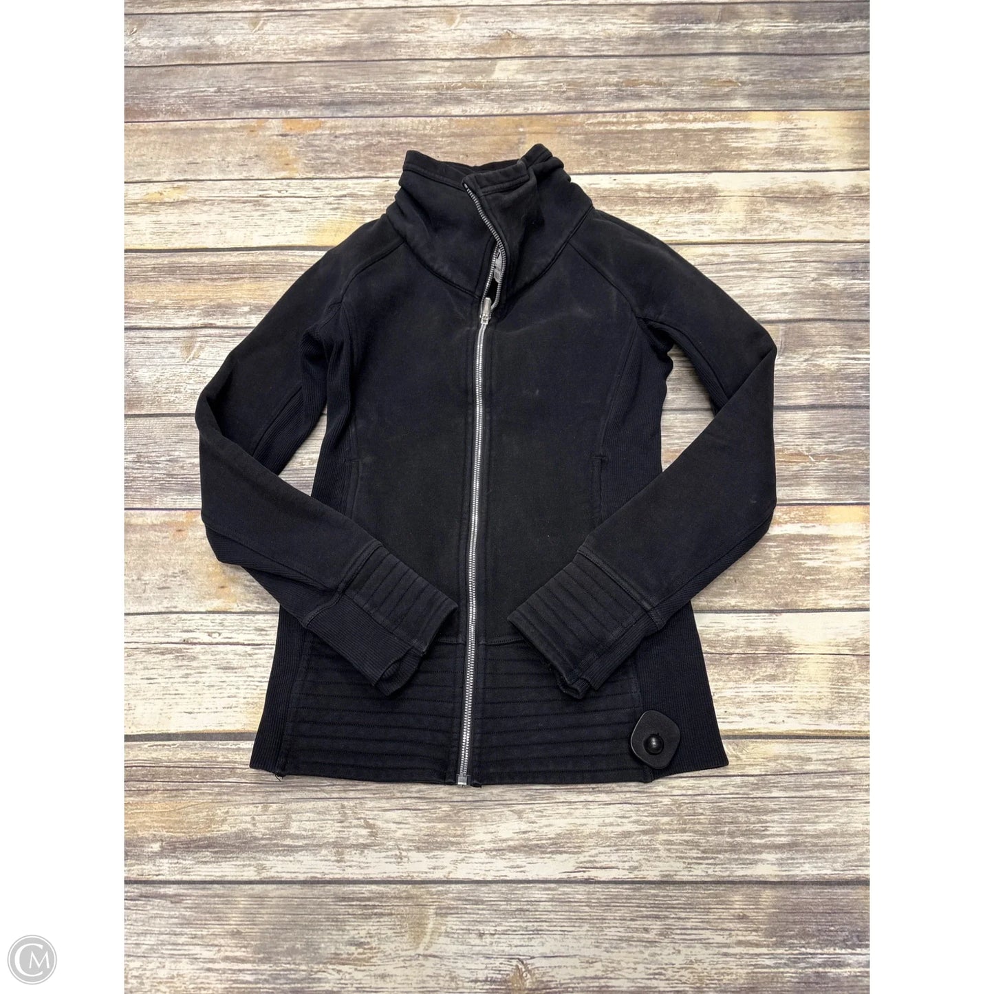 Athletic Jacket By Lululemon In Black, Size: 4