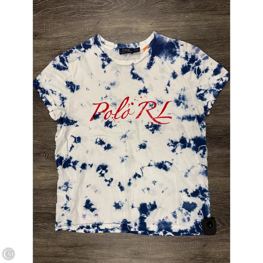 Top Short Sleeve By Polo Ralph Lauren In Tie Dye Print, Size: M