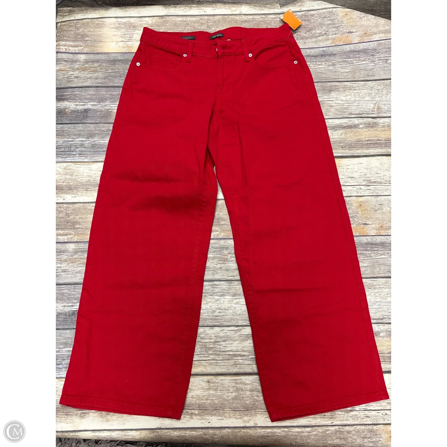 Jeans Wide Leg By Wild Fable In Red Denim, Size: 10