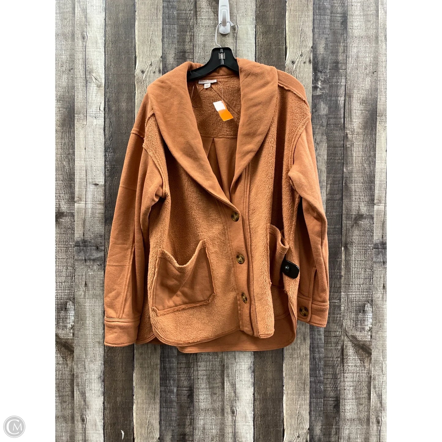 Jacket Fleece By Knox Rose In Brown, Size: L