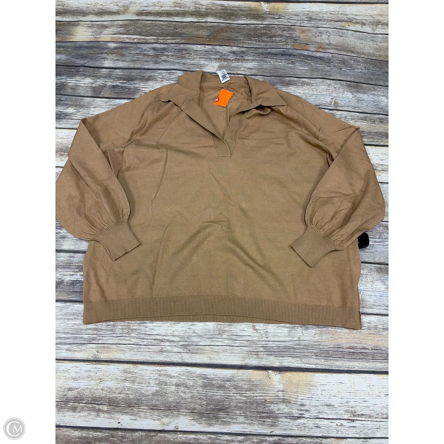 Sweater By Cme In Tan, Size: Xl