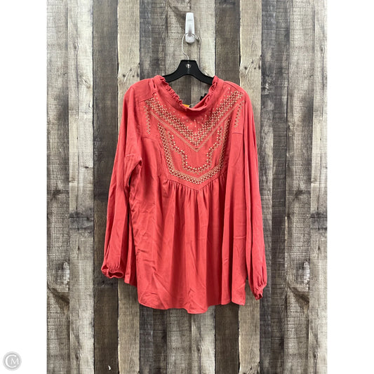 Top Long Sleeve By Torrid In Orange, Size: L