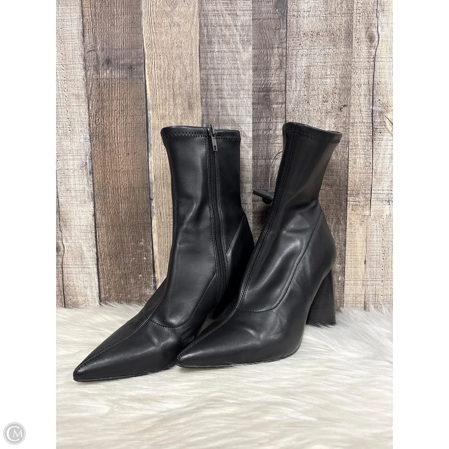 Boots Ankle Heels By Steve Madden In Black, Size: 8.5