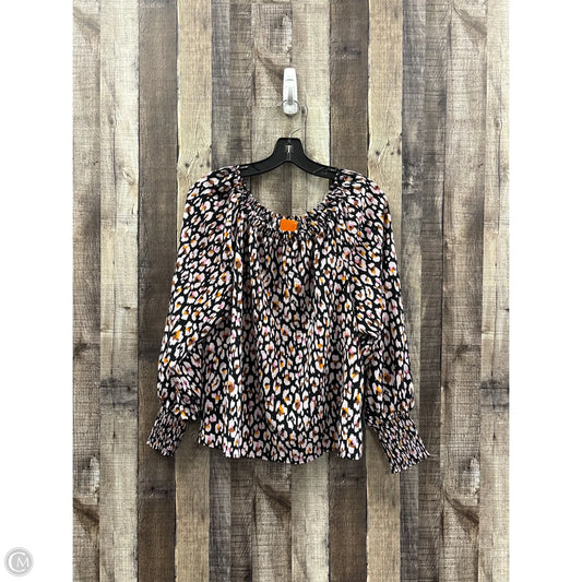 Top Long Sleeve By Sanctuary In Animal Print, Size: M