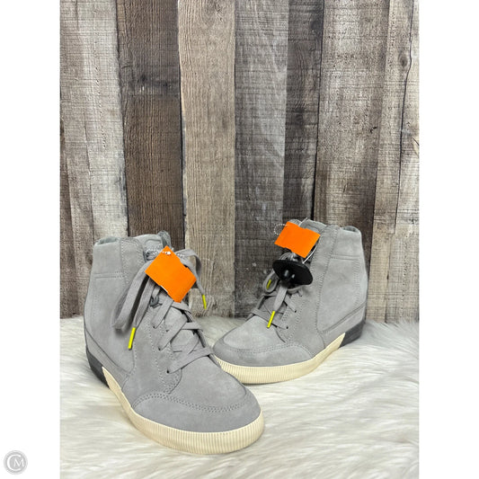 Boots Ankle Heels By Sorel In Grey, Size: 8.5
