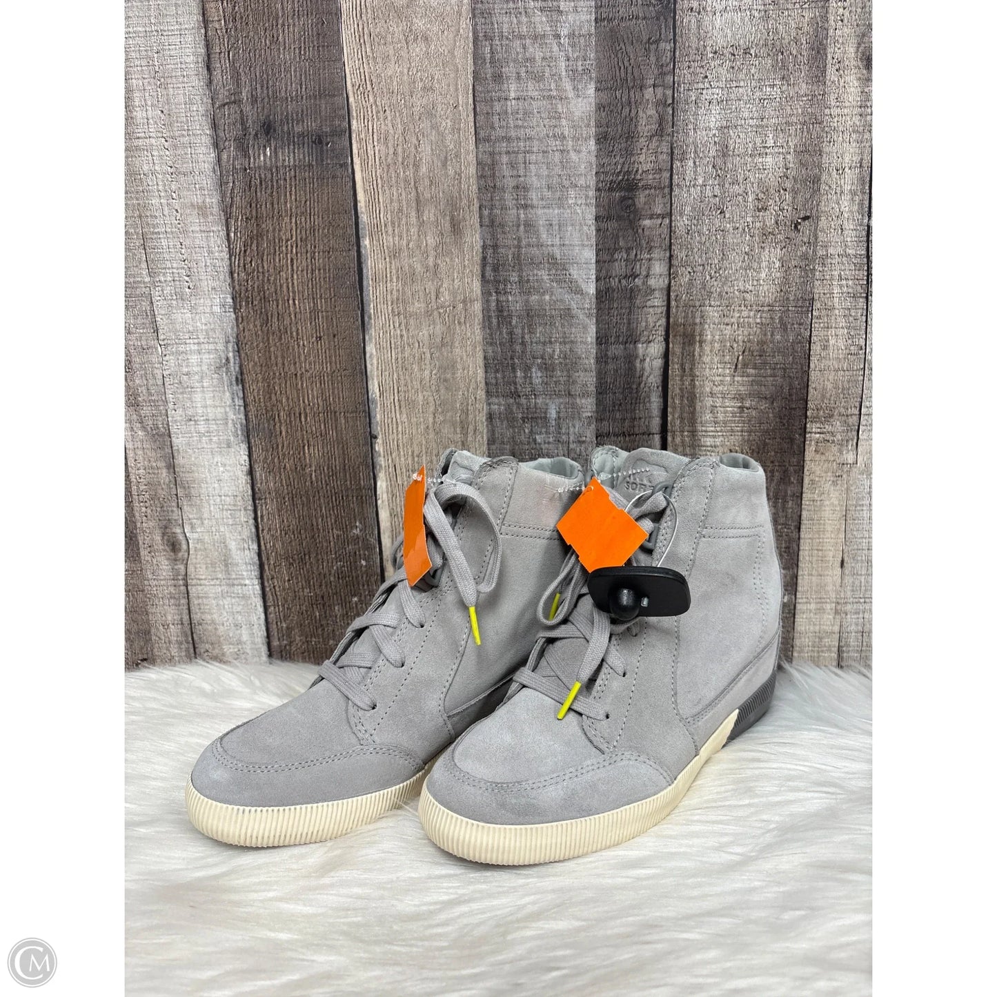 Boots Ankle Heels By Sorel In Grey, Size: 8.5