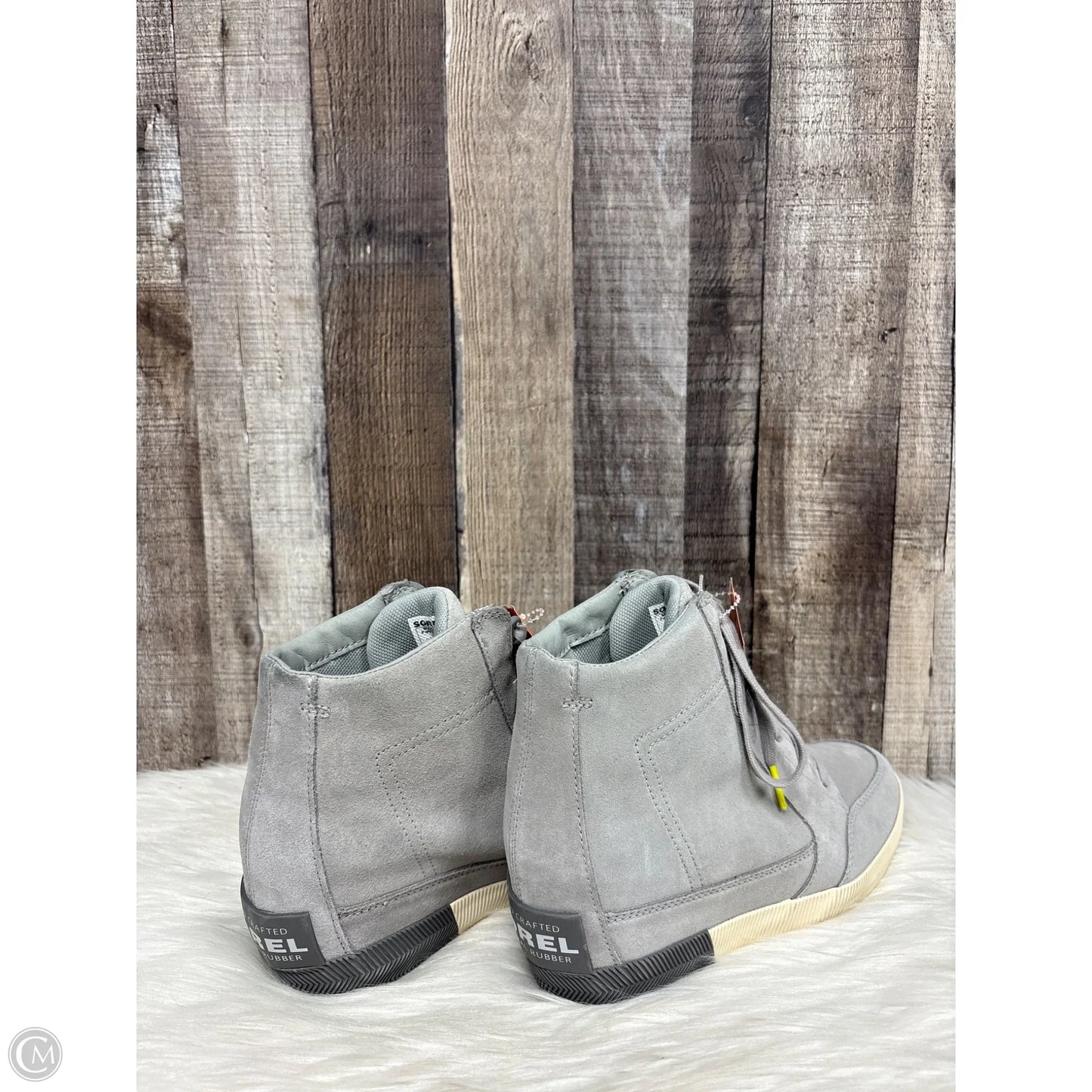 Boots Ankle Heels By Sorel In Grey, Size: 8.5