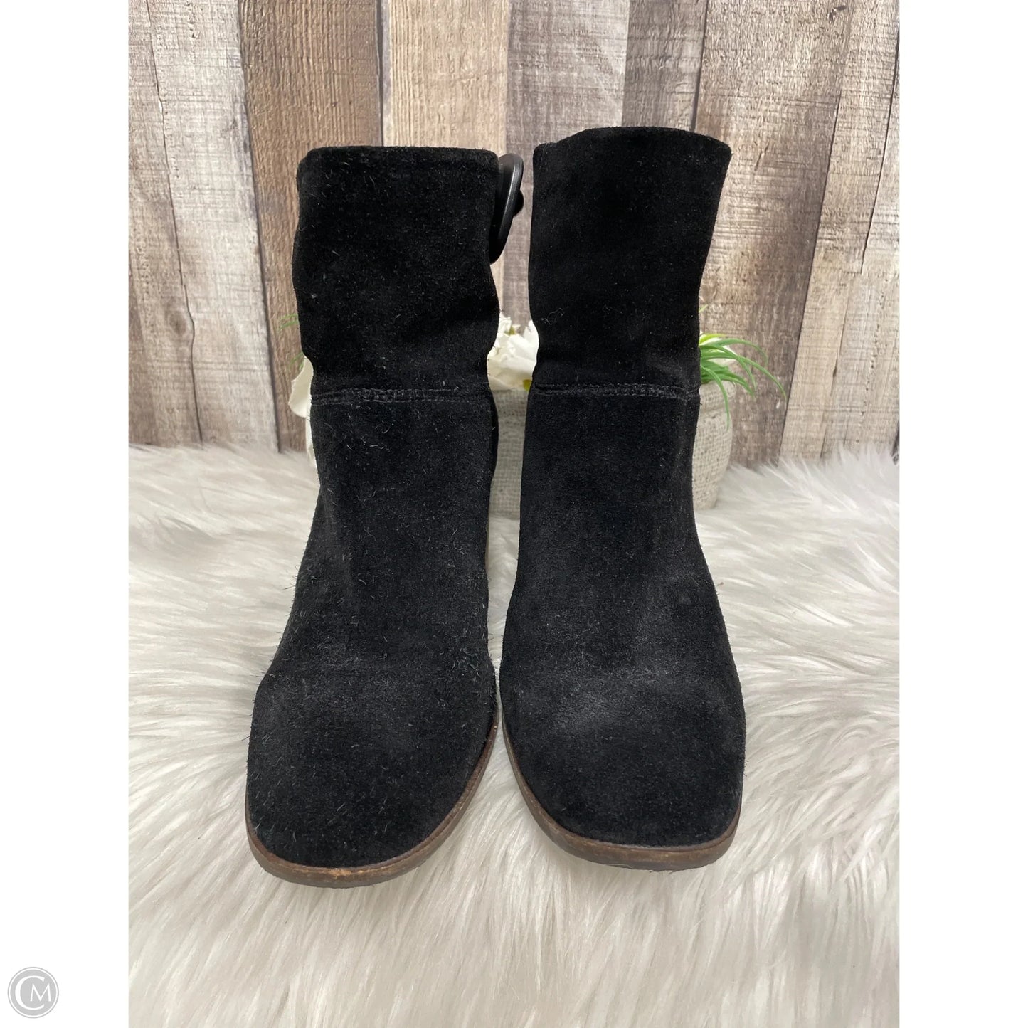 Boots Ankle Heels By Lucky Brand In Black, Size: 9.5