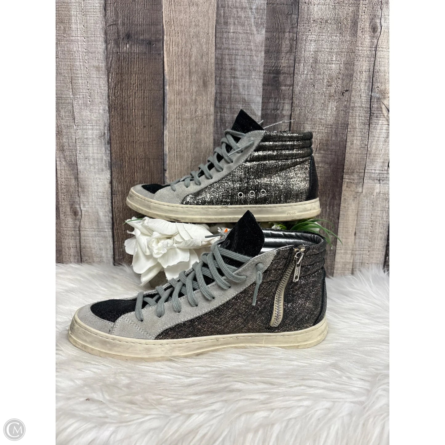 Shoes Sneakers By P448 In Black & Grey, Size: 9.5