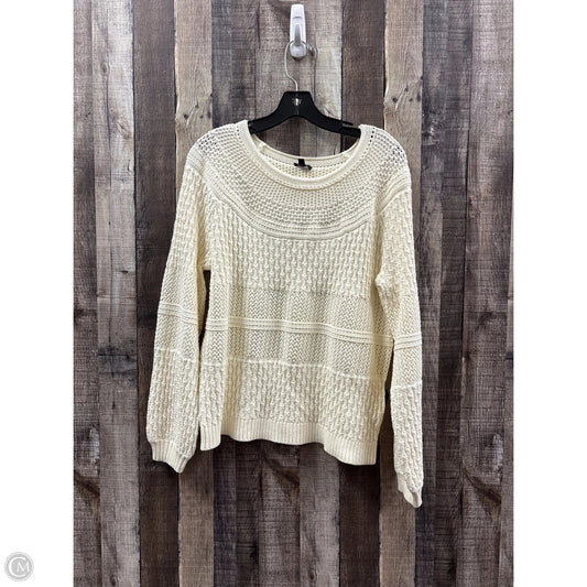 Sweater By Talbots In Ivory, Size: L