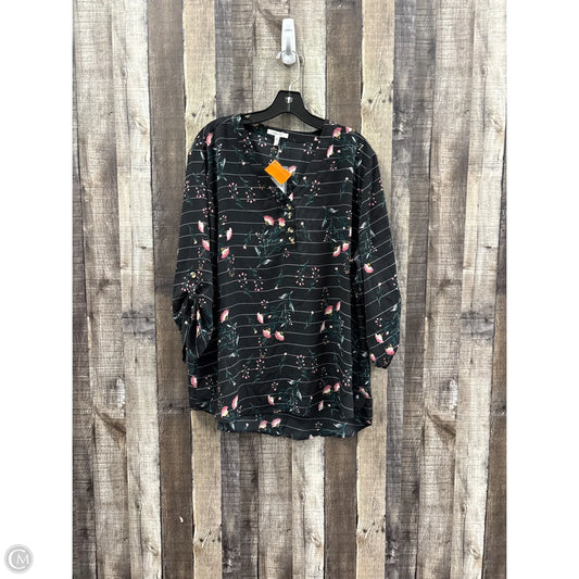 Top 3/4 Sleeve By Maurices In Black, Size: Xxl