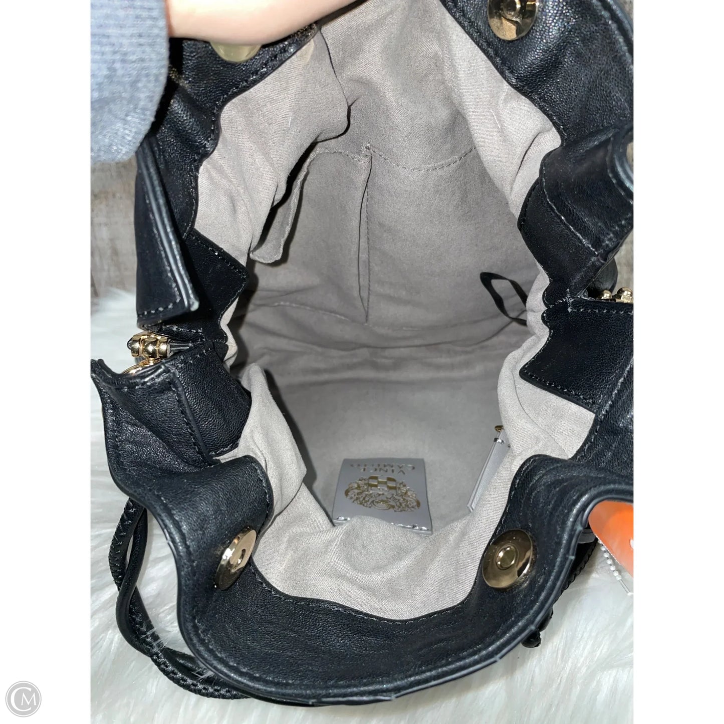 Handbag Leather By Vince Camuto, Size: Medium