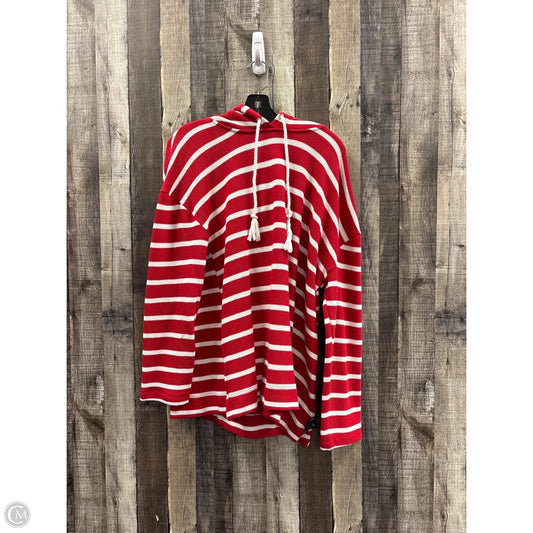 Top Long Sleeve By Talbots In Red & White, Size: Xl