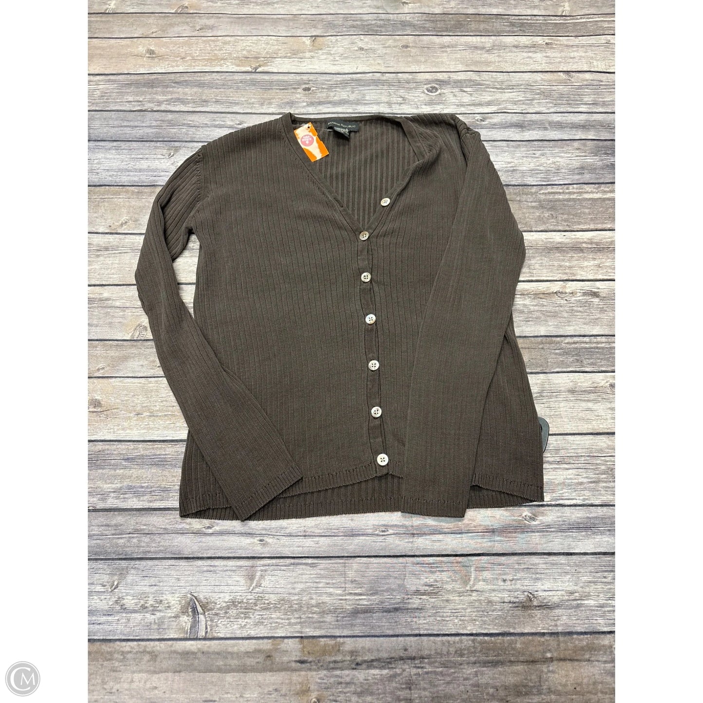 Top Long Sleeve By Banana Republic In Brown, Size: M