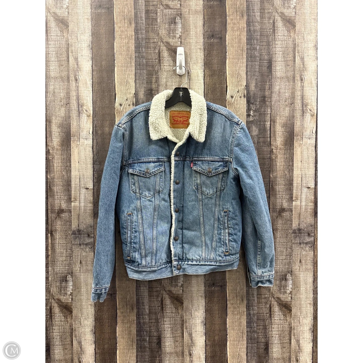 Jacket Denim By Levis In Blue Denim, Size: S