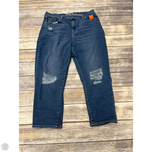 Jeans Straight By Levis In Blue Denim, Size: 18