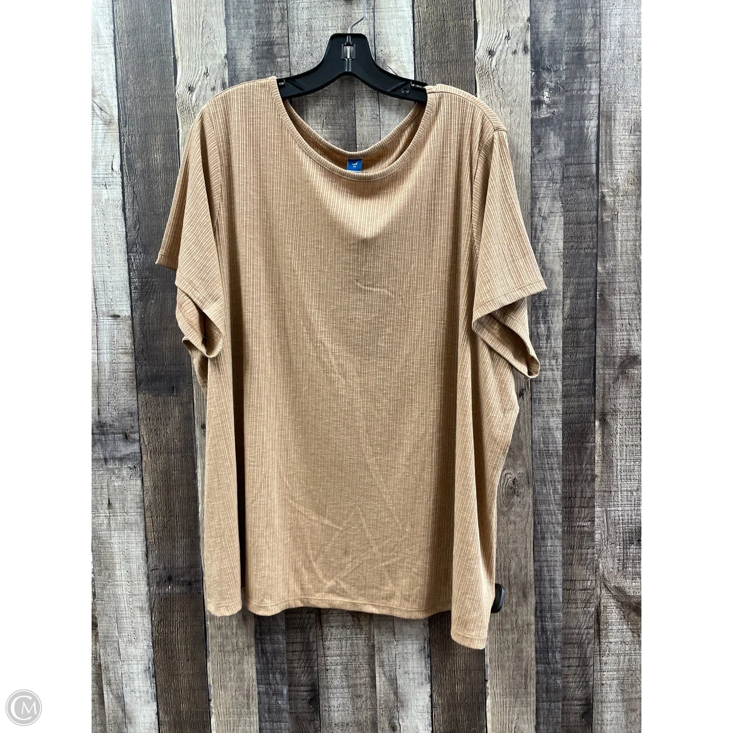 Top Short Sleeve By Old Navy In Tan, Size: 3x
