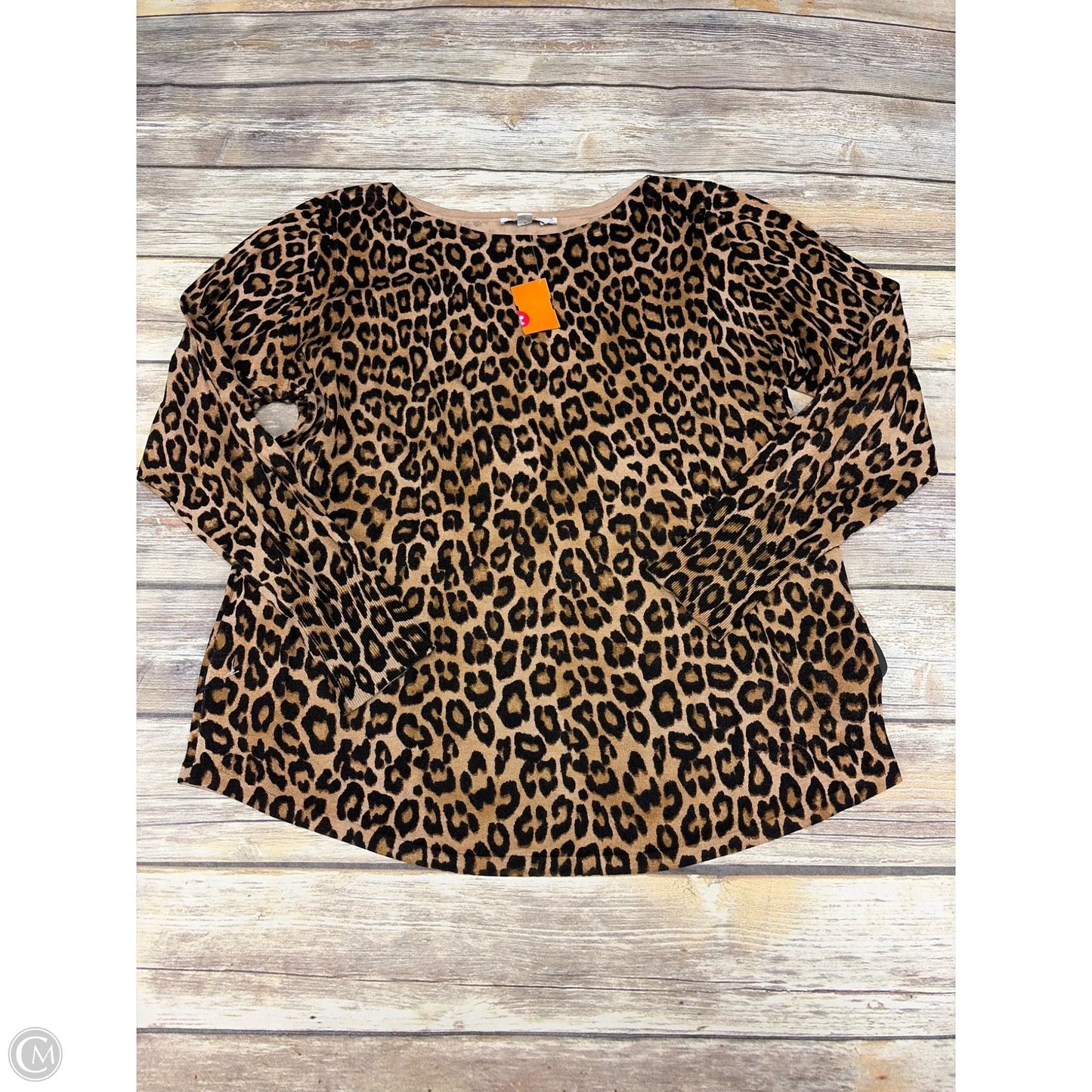 Sweater By Chicos In Animal Print, Size: L