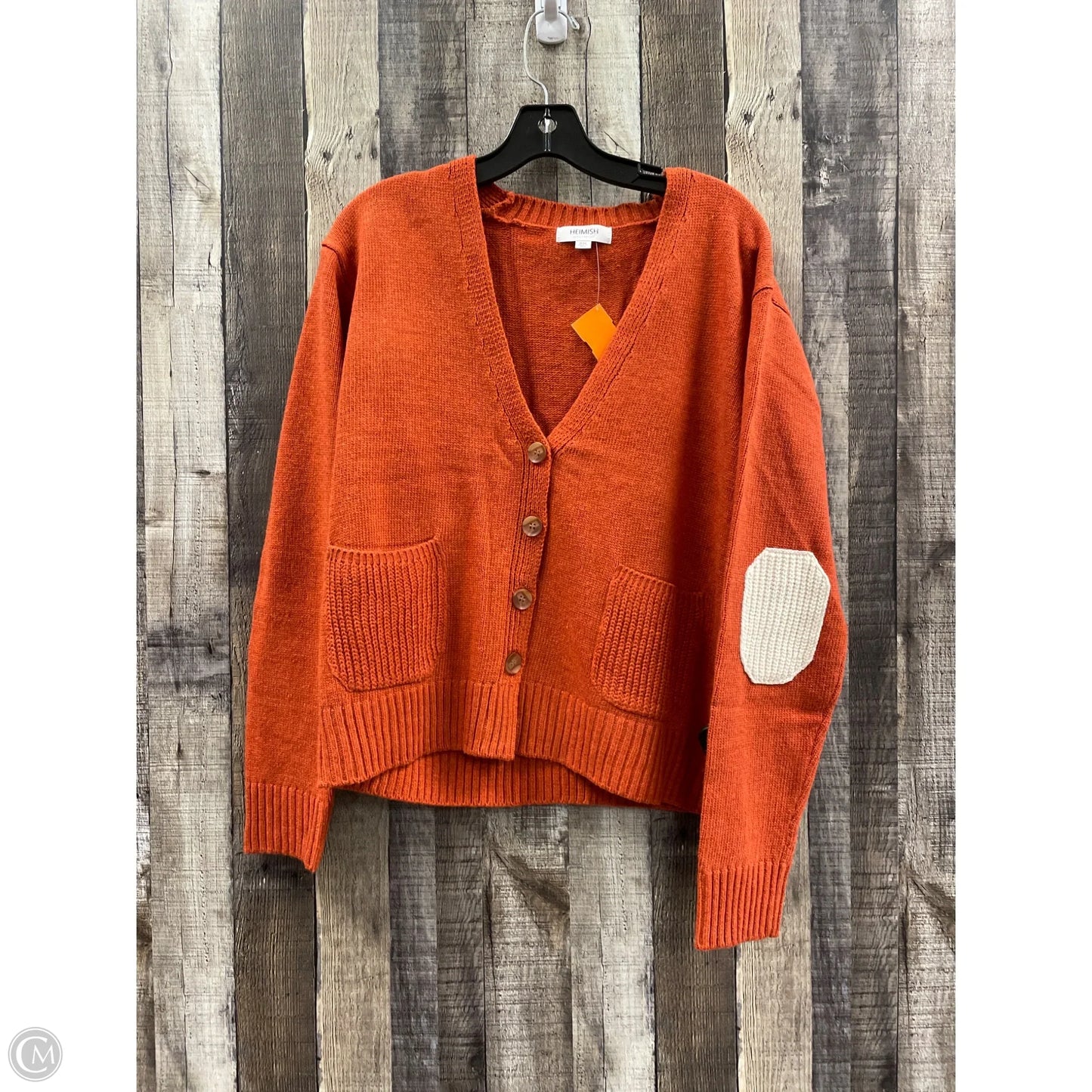 Sweater Cardigan By Heimish Usa In Orange, Size: S