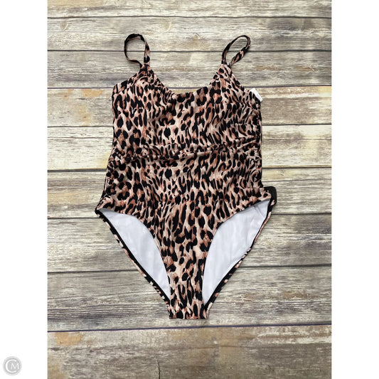 Swimsuit By Nicole Miller In Animal Print, Size: L