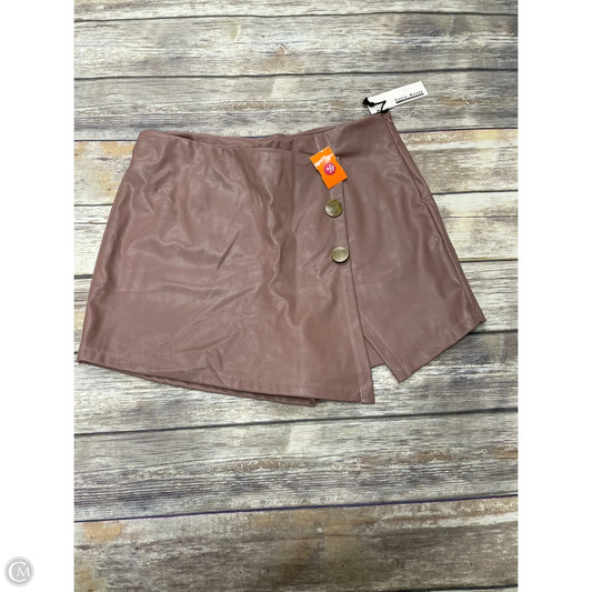 Skort By Haute Monde In Taupe, Size: Xl