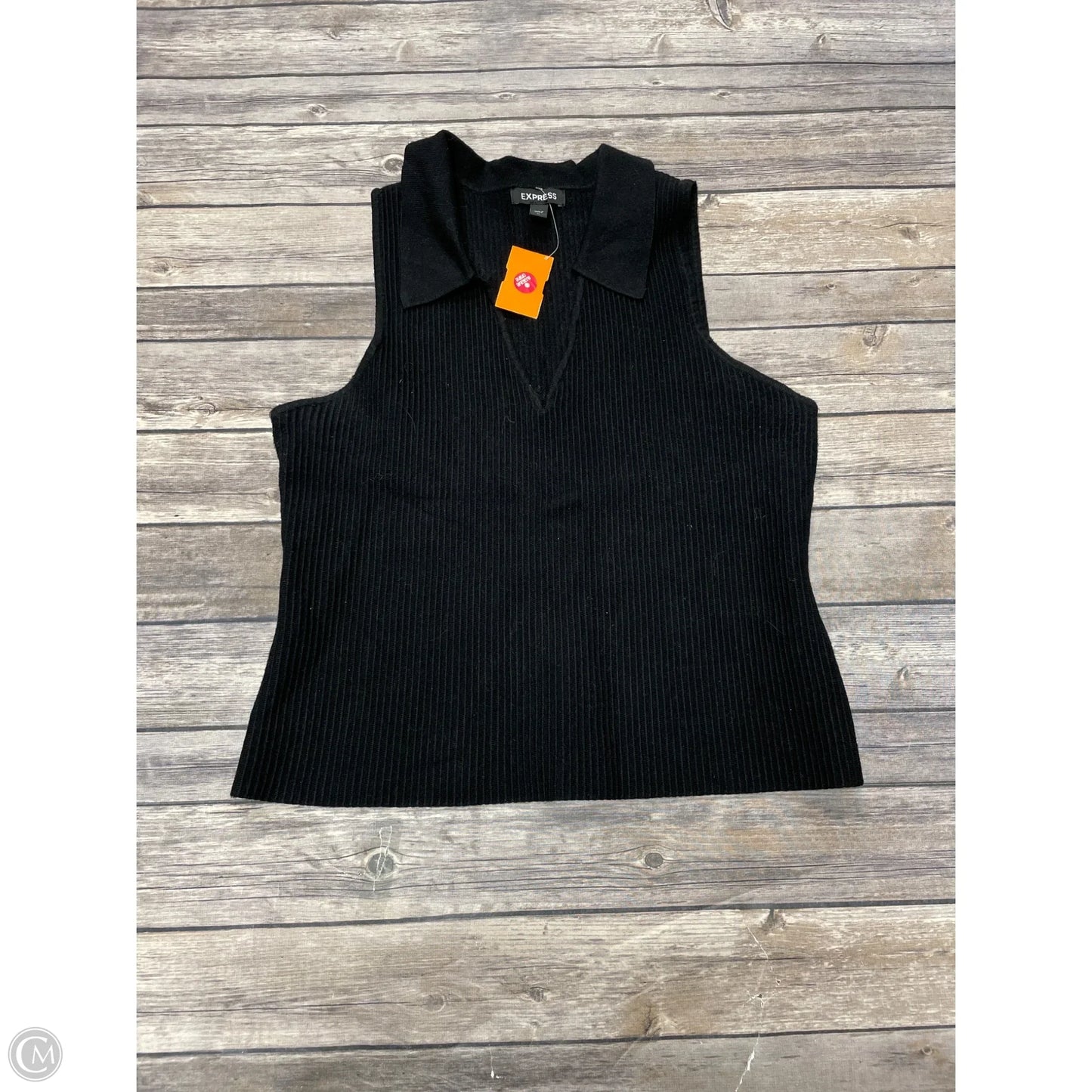 Top Sleeveless By Express In Black, Size: M