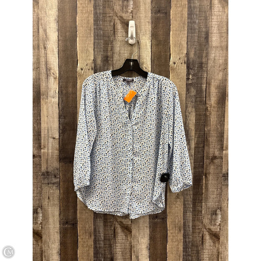Top 3/4 Sleeve By New York And Co In Blue, Size: Xs