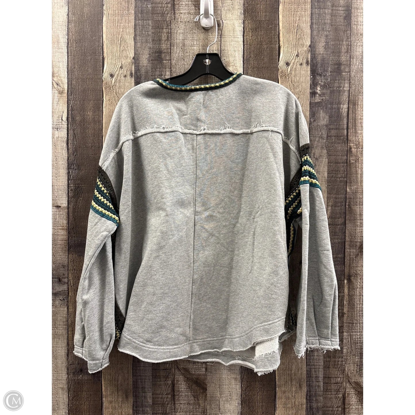 Sweatshirt Crewneck By Natural Life In Grey, Size: S