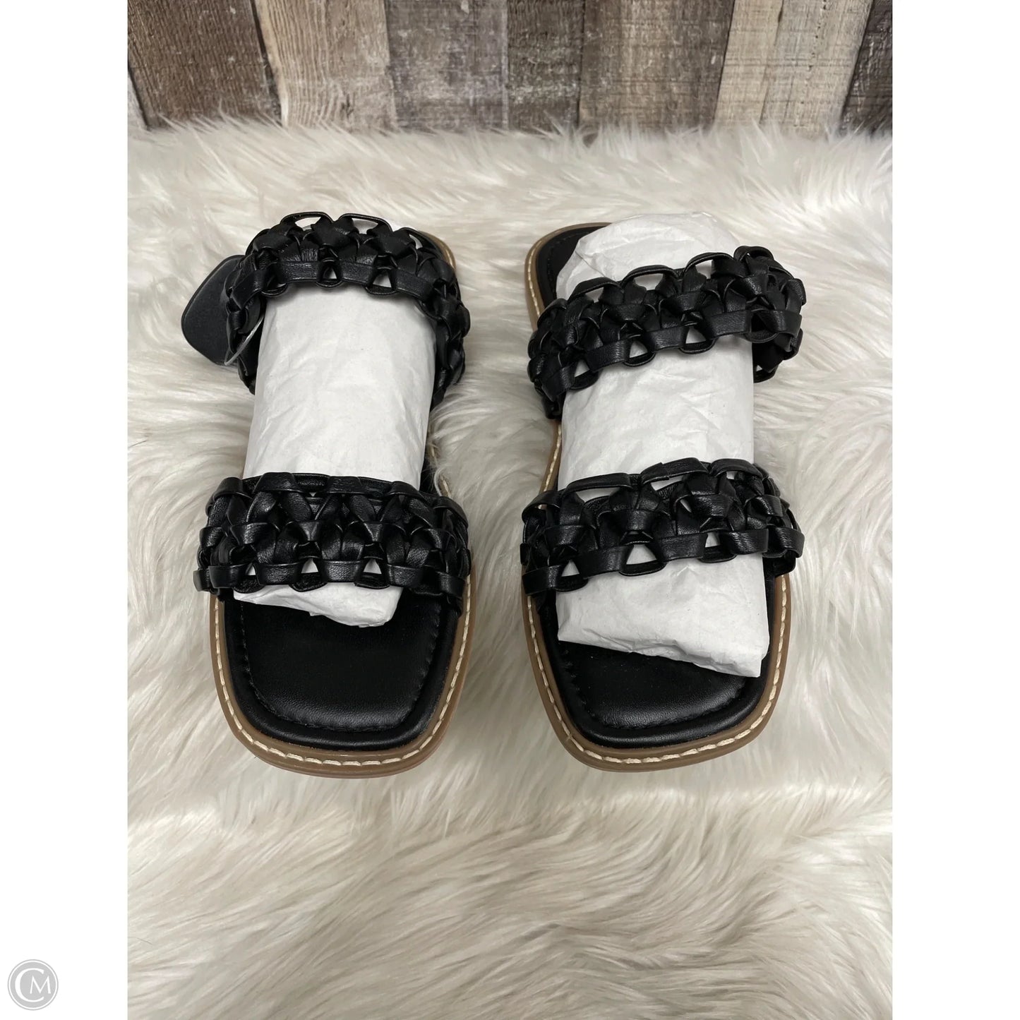 Sandals Flats By Crown Vintage In Black, Size: 8.5