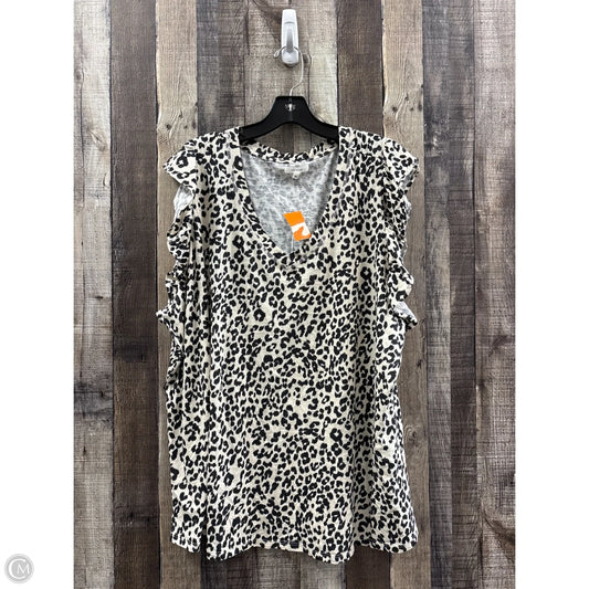 Top Sleeveless By Maurices In Animal Print, Size: 4x
