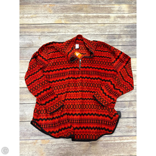 Jacket Fleece By Livi Active In Black & Red, Size: Xxl