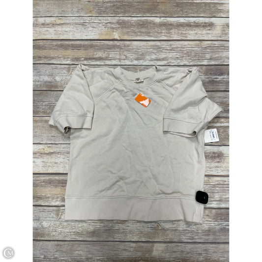 Sweatshirt Crewneck By Ana In Beige, Size: L