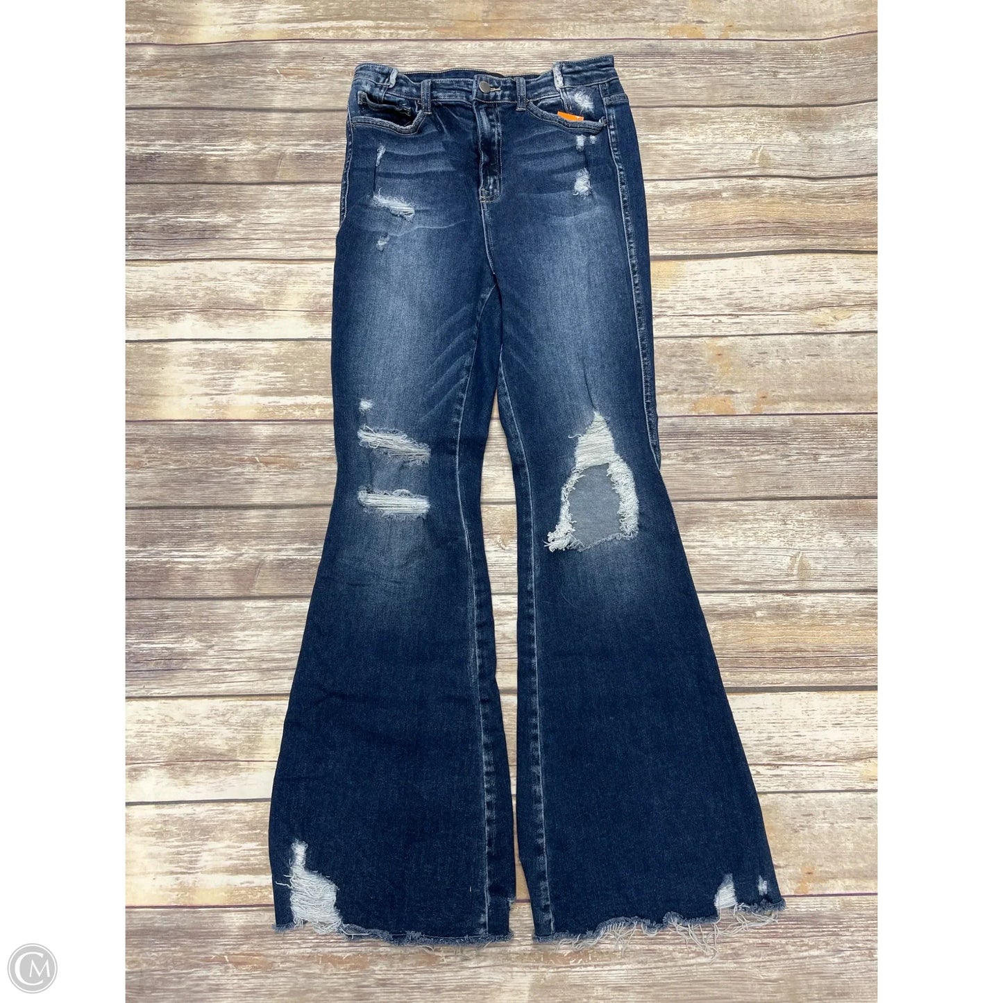 Jeans Flared By Flying Monkey In Blue Denim, Size: 8