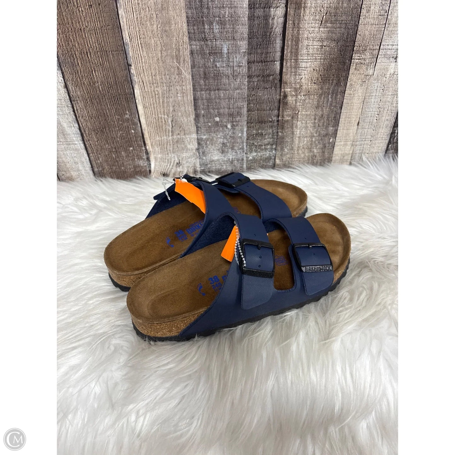 Sandals Flats By Birkenstock In Navy, Size: 7