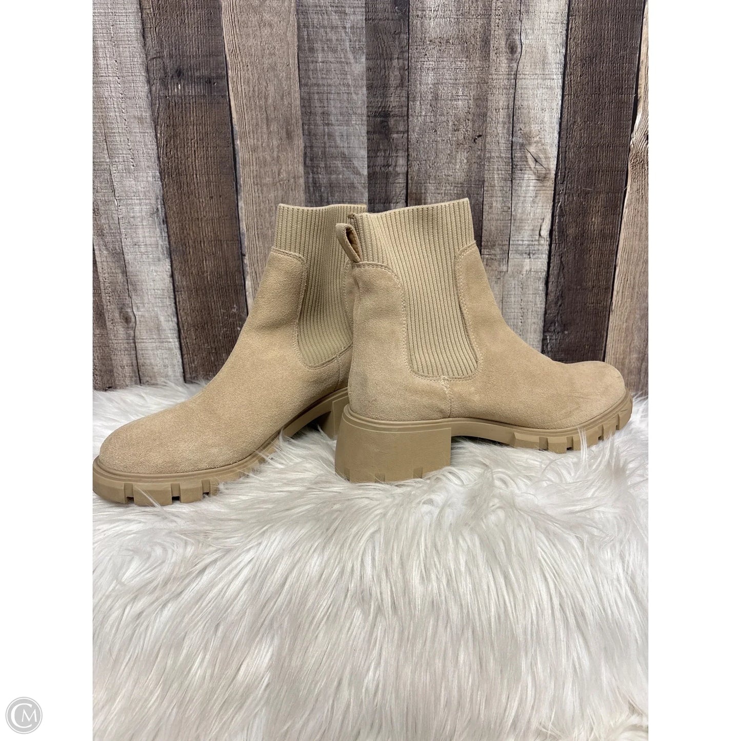 Boots Ankle Heels By Steve Madden In Beige, Size: 11