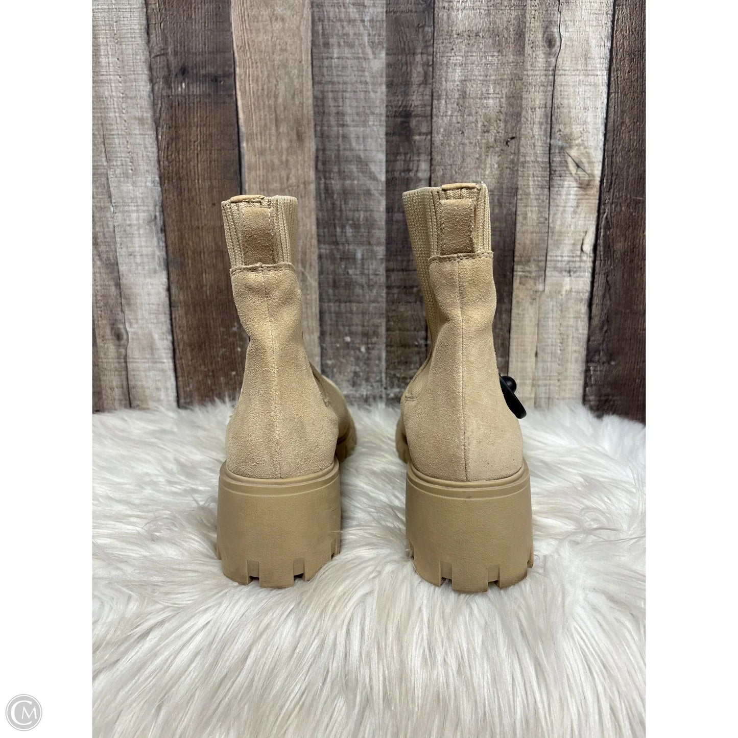 Boots Ankle Heels By Steve Madden In Beige, Size: 11