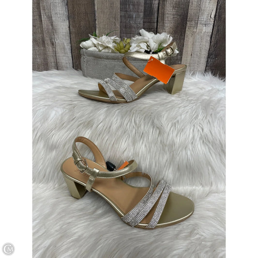 Sandals Heels Block By Naturalizer In Gold, Size: 9