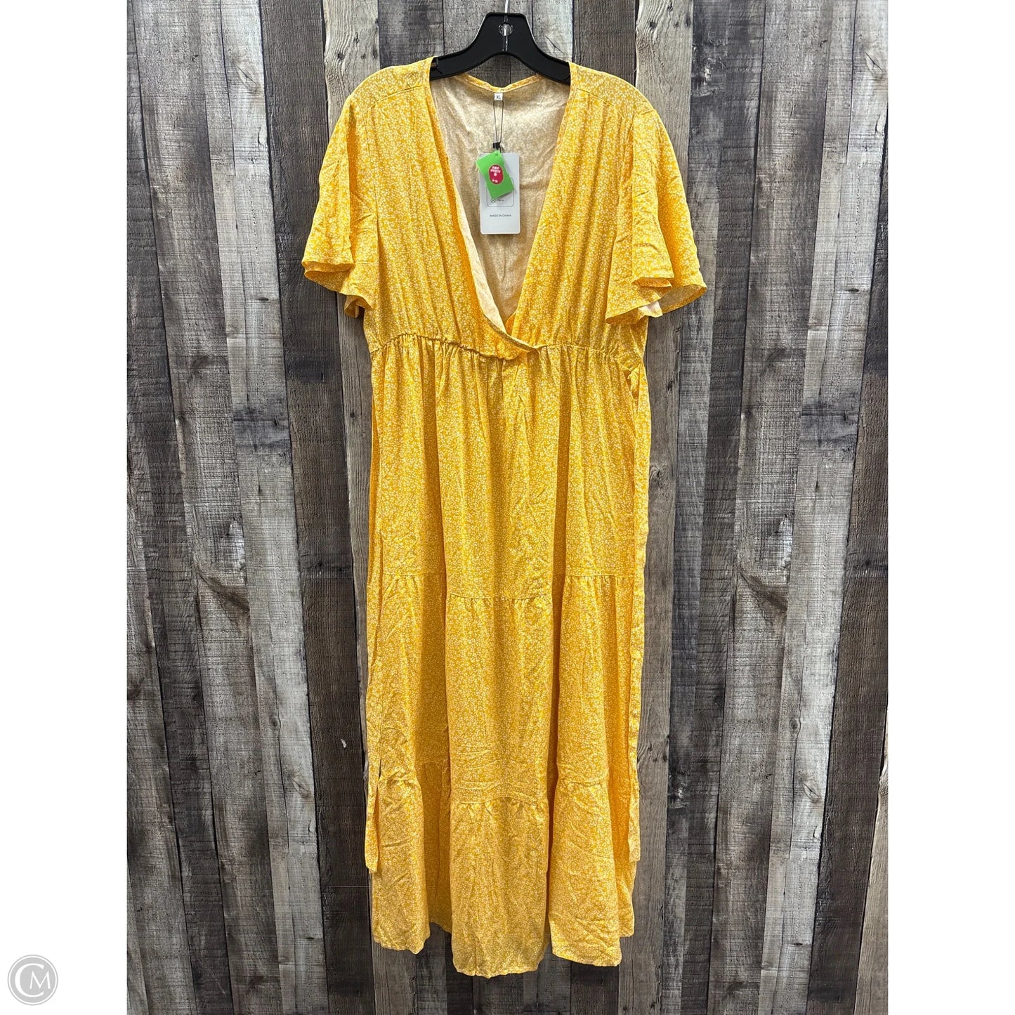 Dress Casual Maxi By Cme In Gold, Size: Xl