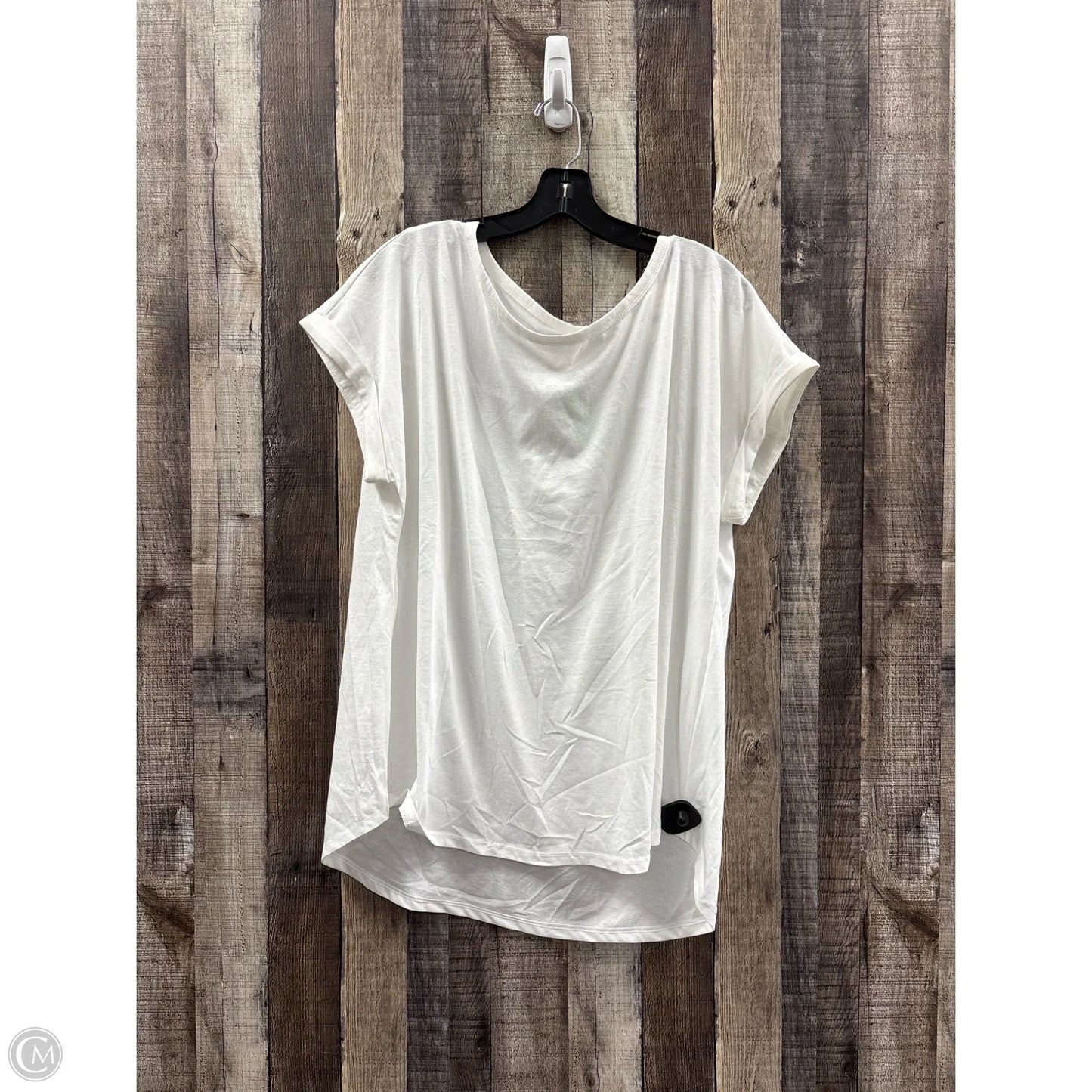 Top Short Sleeve Basic By Cato In White, Size: Xl