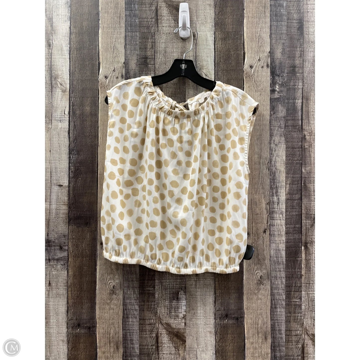 Top Sleeveless By Loft In Polkadot Pattern, Size: S