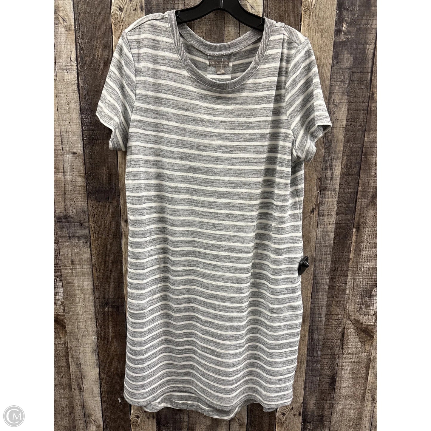 Dress Casual Midi By Falls Creek In Striped Pattern, Size: L