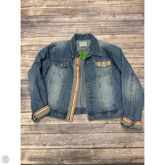 Jacket Denim By Cme In Blue Denim, Size: L