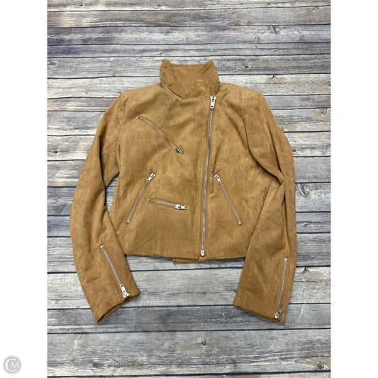 Jacket Moto By Vici In Tan, Size: M