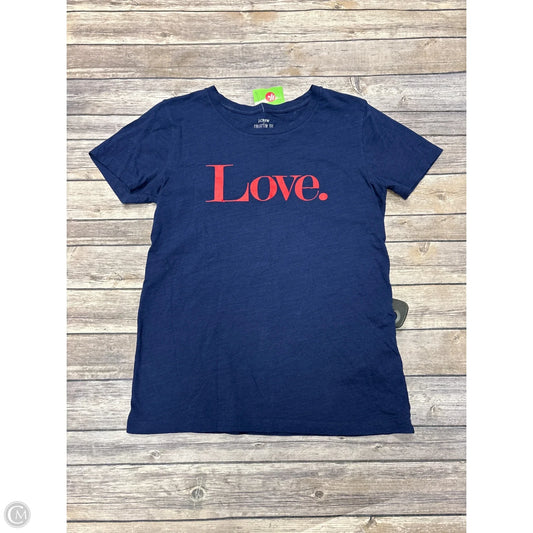 Top Short Sleeve Basic By J. Crew In Blue, Size: Xs