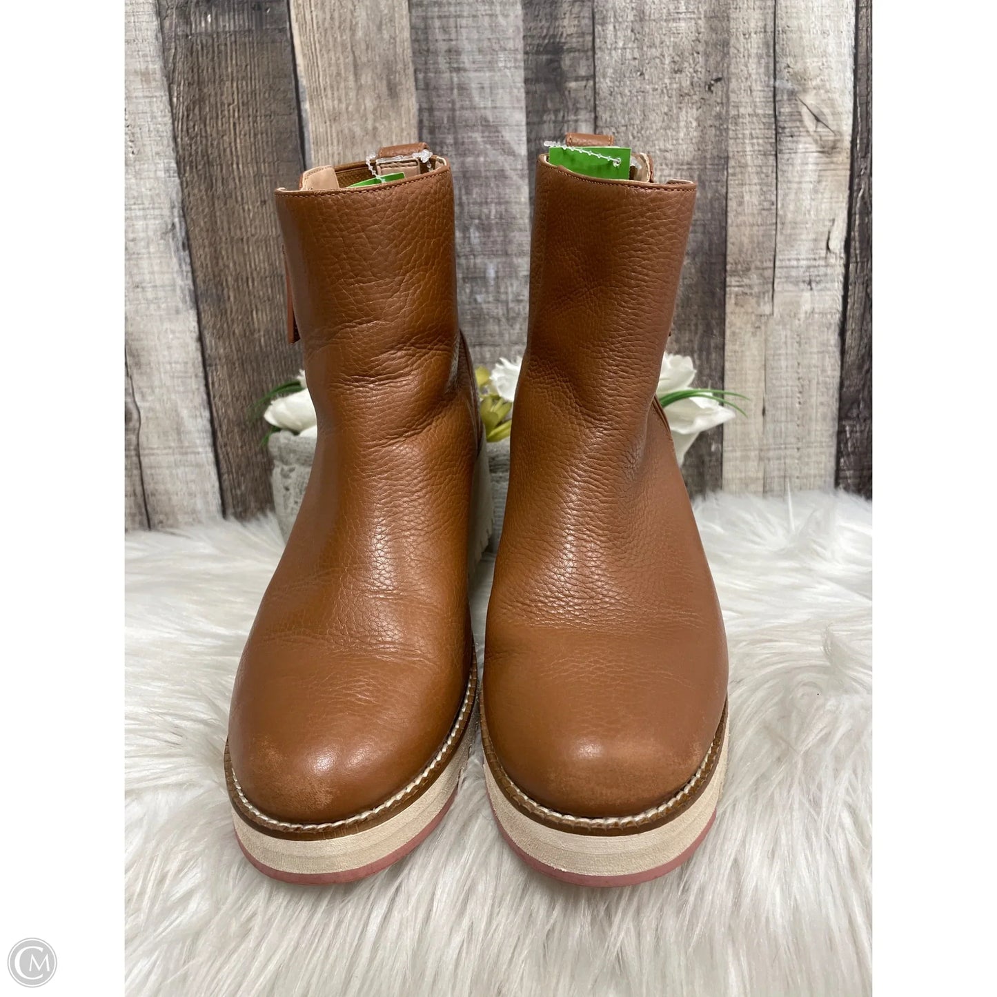Boots Ankle Heels By Cole-haan In Brown, Size: 7