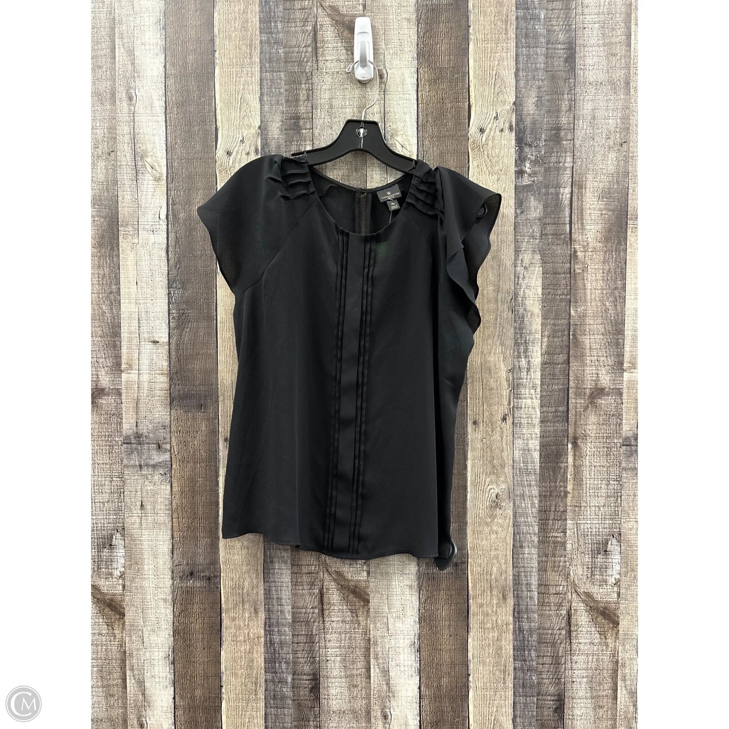 Top Short Sleeve By Worthington In Black, Size: Lp